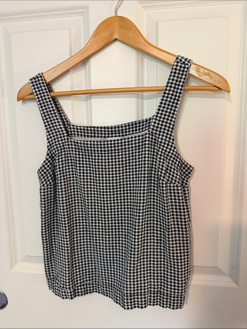 a new day Black & White Gingham Square-Neck Camisole